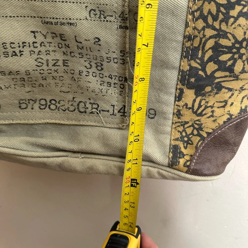 Chloe & Lex military like crossbody tote